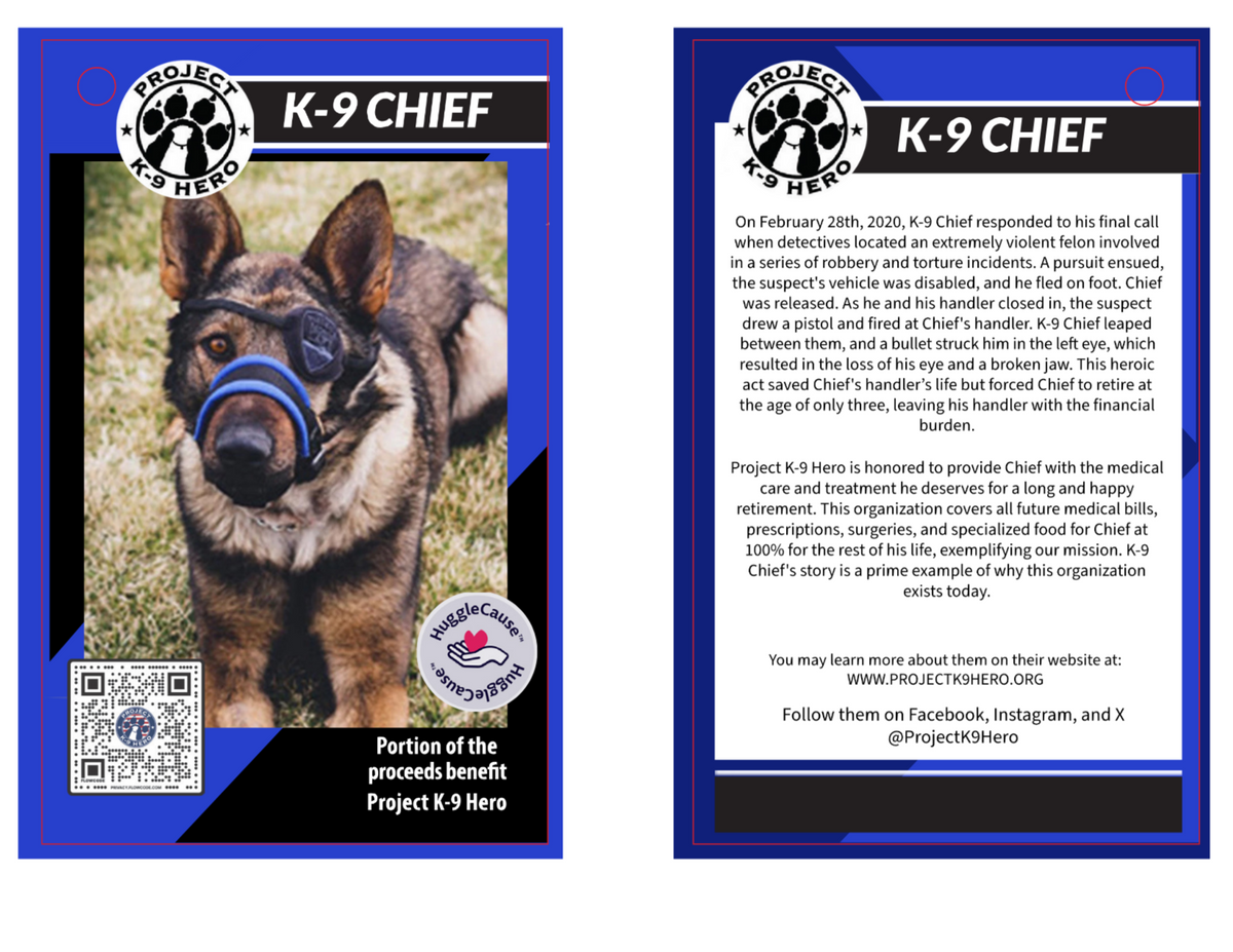 HuggleCause™, Project K-9 Hero, K-9 Chief Knottie® Plush Dog Toy, Large