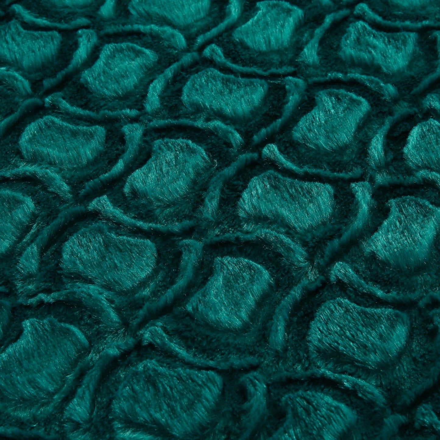 DaDa Bedding Emerald Green Blue Faux Fur Sherpa Throw Blanket