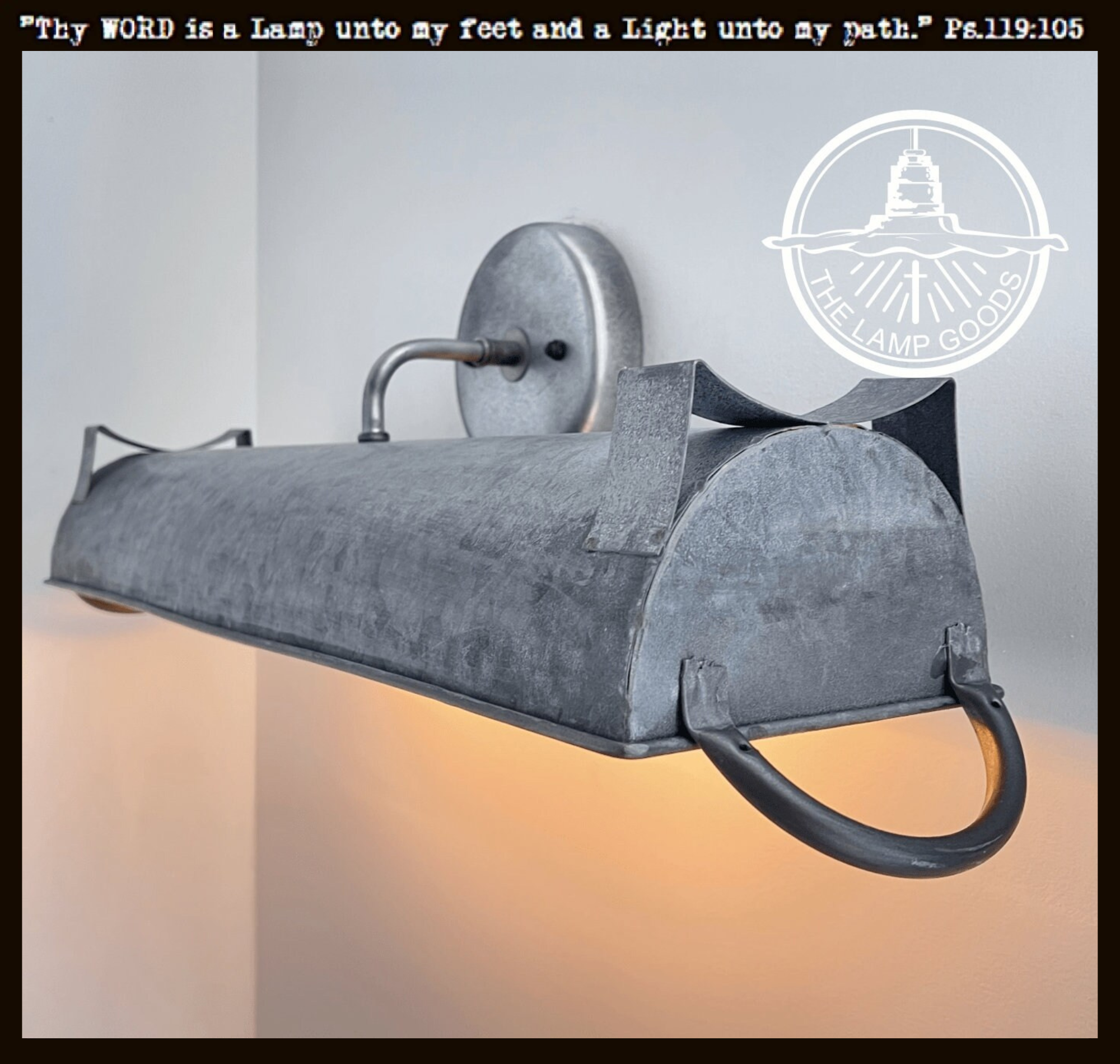 Galvanized Dome Farmhouse Wall Vanity Bathroom Light Fixture (3 sizes)