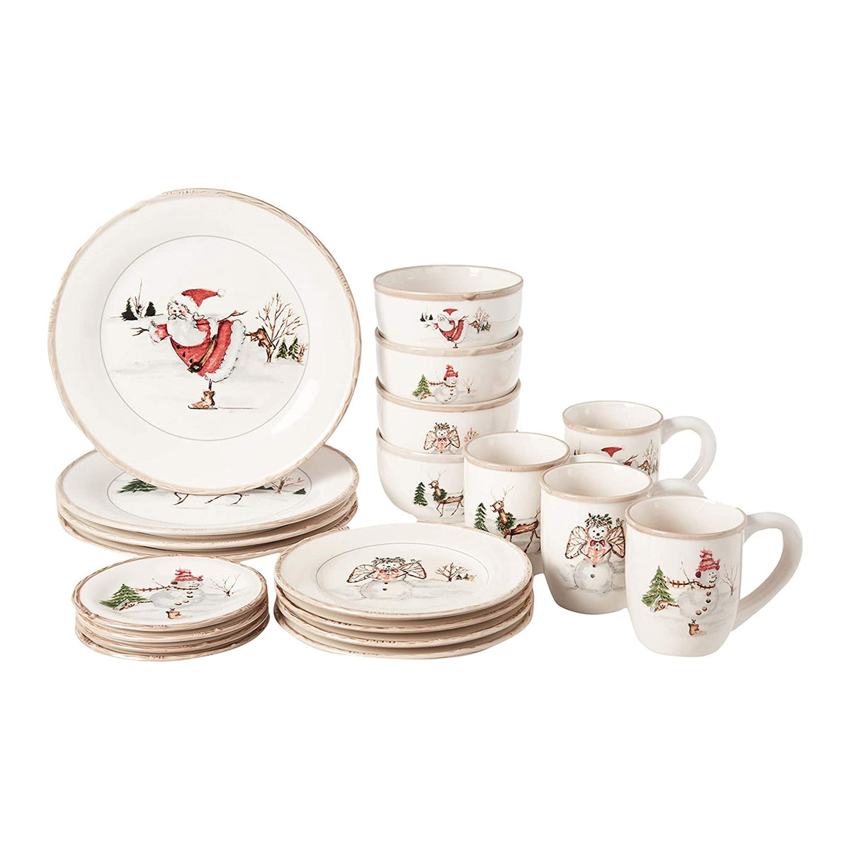 Christmas Twig 20-Piece Dinner Set