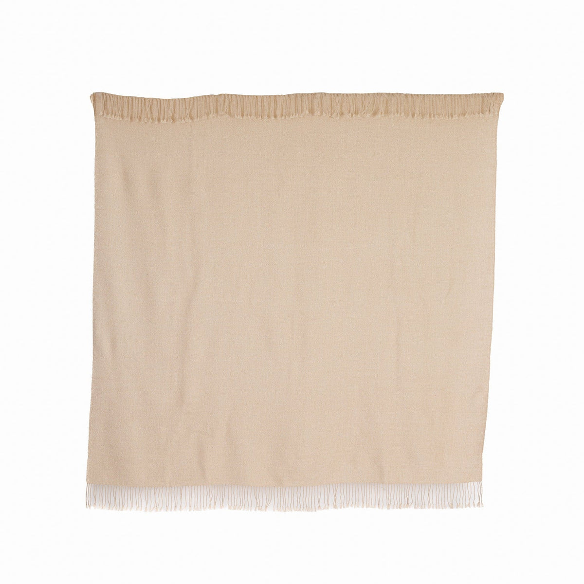Handloomed 100% Undyed Baby Alpaca Throw Blanket | Ivory Mist | Wasi Collection