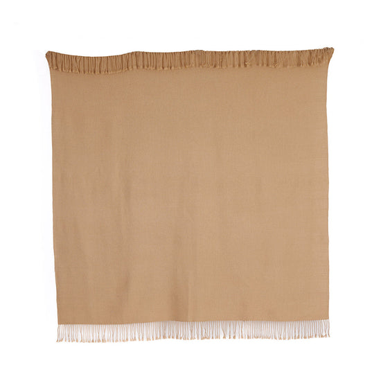 Handloomed 100% Undyed Baby Alpaca Throw Blanket | Rich Brown | Wasi Collection