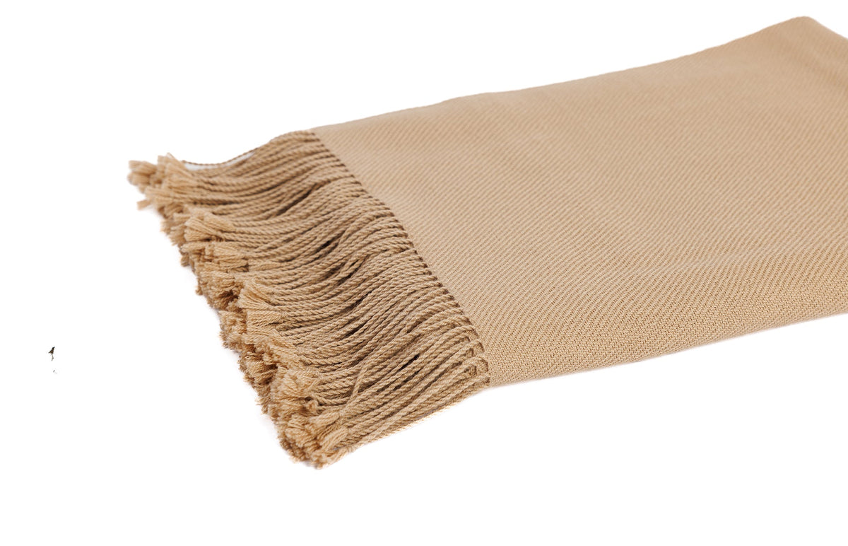 Handloomed 100% Undyed Baby Alpaca Throw Blanket | Rich Brown | Wasi Collection