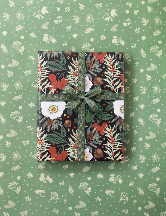 WINTER BOTANICALS | Double Sided Gift Wrap