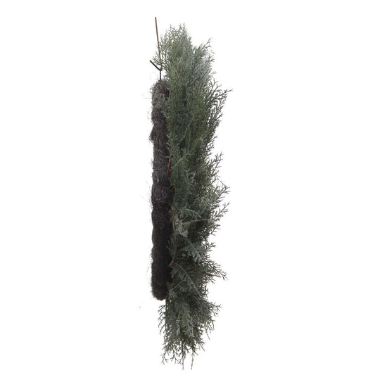 30" Flocked Cedar Wreath