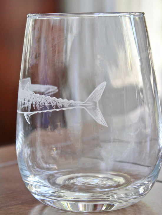 Wahoo Fish Laser Engraved Glasses