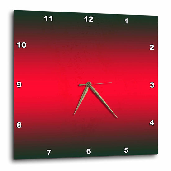 3dRose Anne Marie Baugh Gradients - Black, Red, Black Gradient Color - Wall Clocks (DPP_112050)