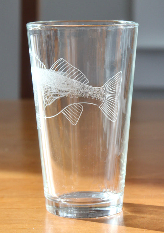Walleye Fish Laser Engraved Glasses - Fishing Gift