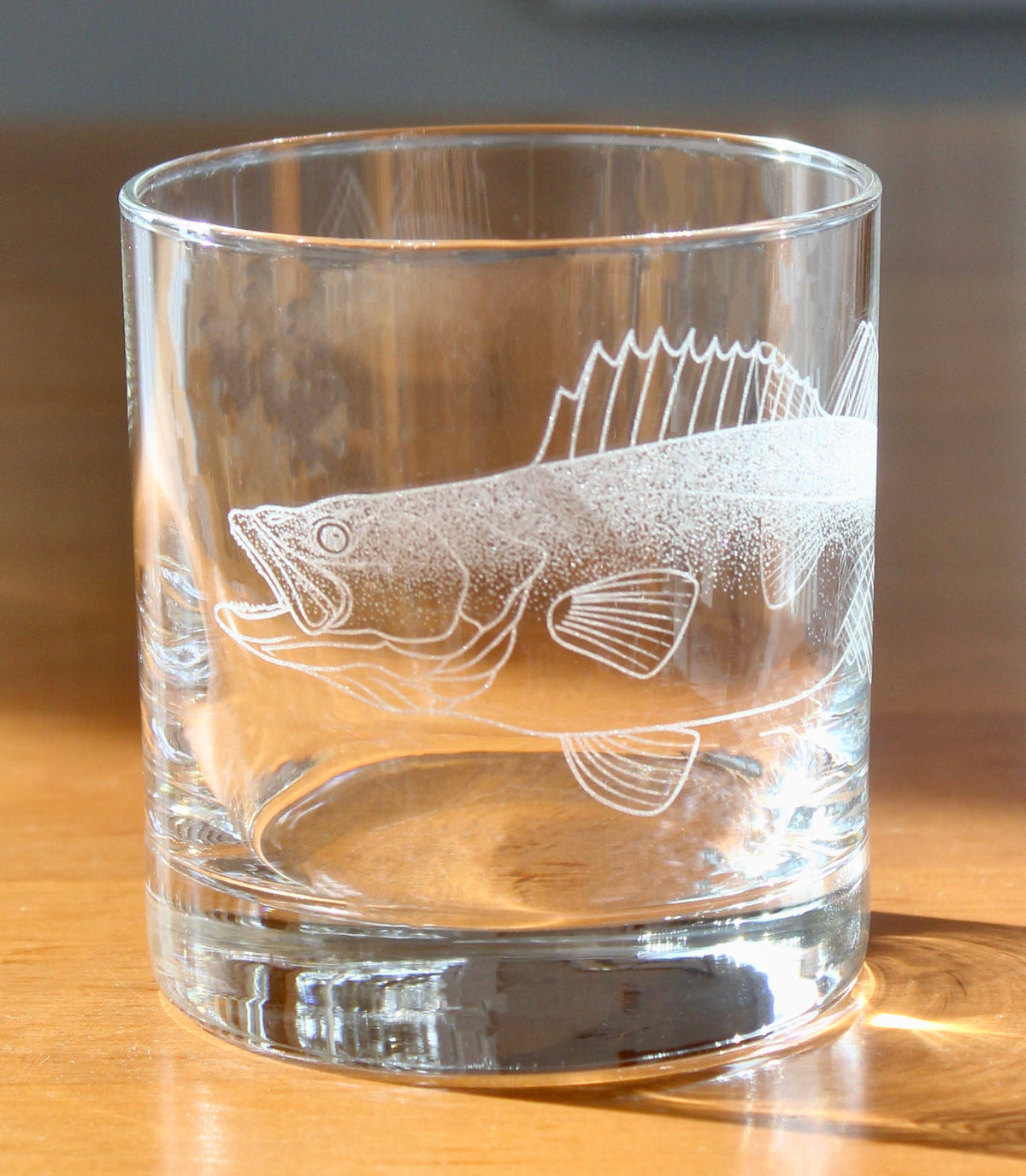Walleye Fish Laser Engraved Glasses - Fishing Gift