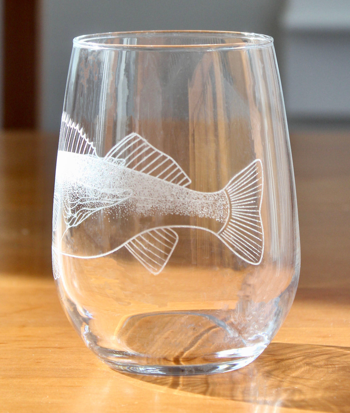 Walleye Fish Laser Engraved Glasses - Fishing Gift