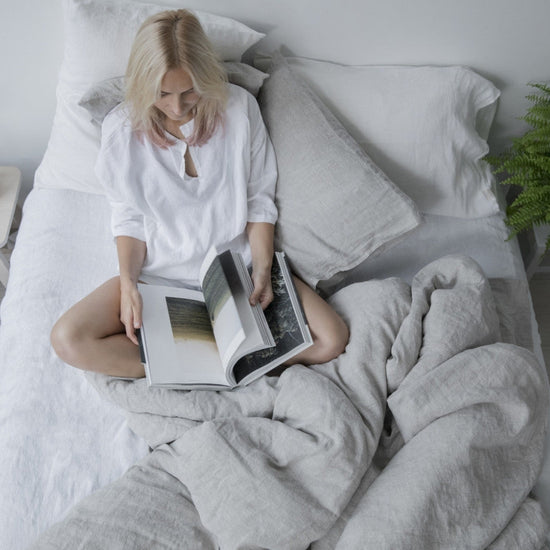 Linen Tales White Linen Fitted Sheet