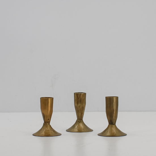 3.5" Iron Candleholders in Antique Brass