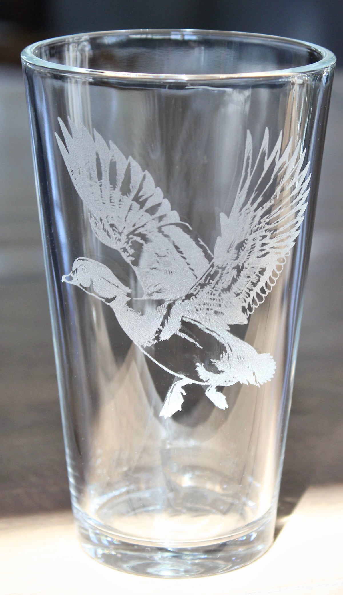 Wood Duck Laser Engraved Glasses