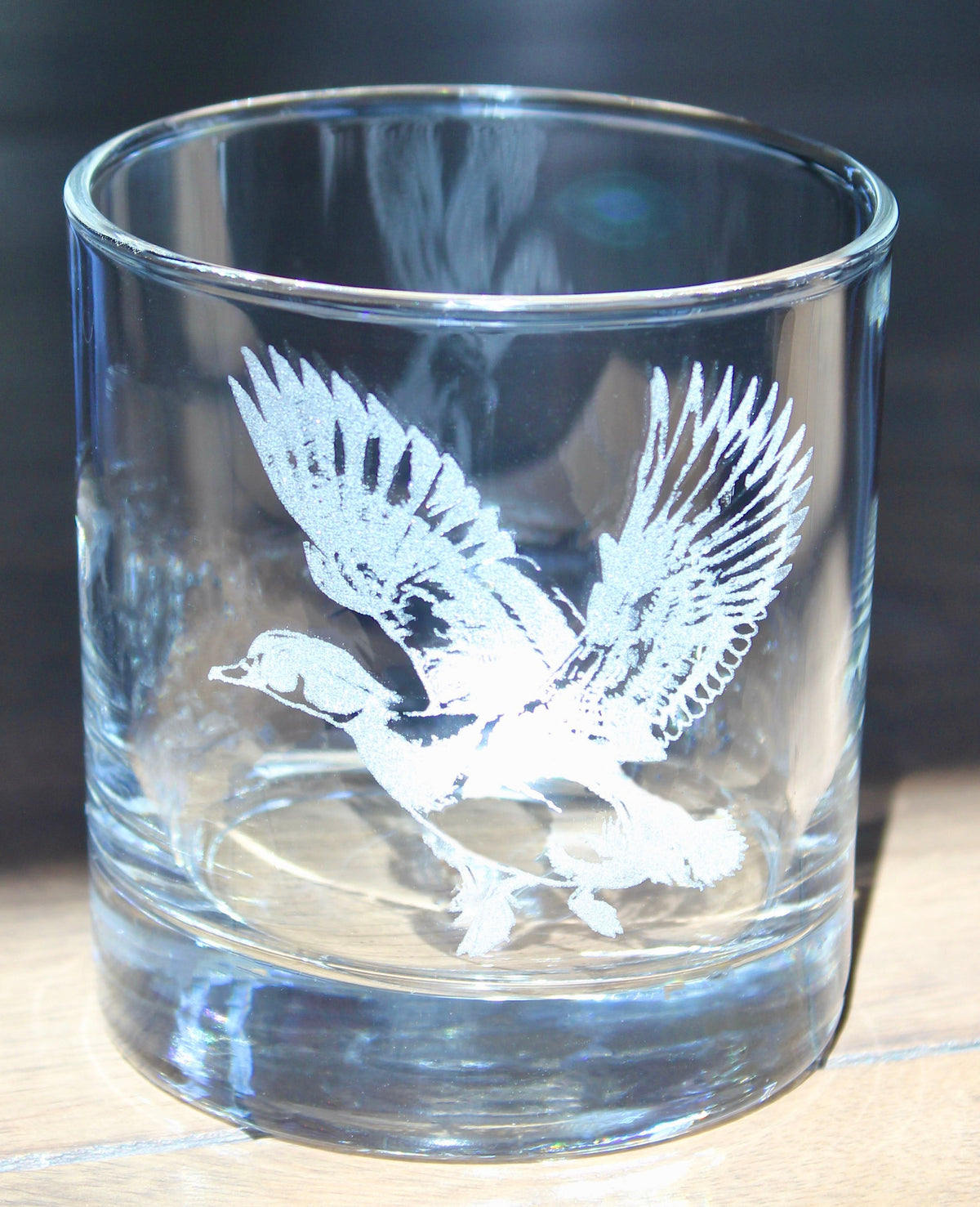 Wood Duck Laser Engraved Glasses