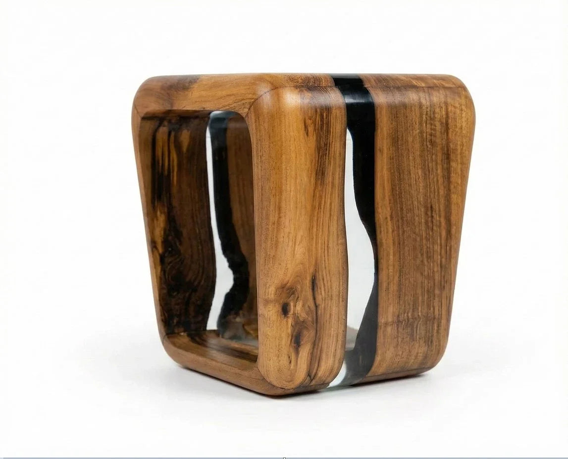 Resin Side Magazine Table Stool - Stylish Modern Wooden Furniture