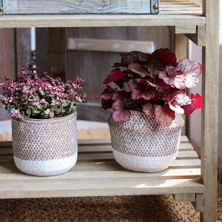 Boho Straw-Look Flower Planter