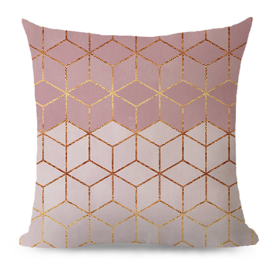 Throw Pillow Cover with 450g Insert, geometric, 18X18, Decorative Cushion – Fancy & Stacy