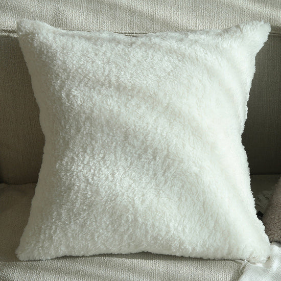 18"x18" Teddy Faux Fluffy Solid Color FULL set of Throw Pillow (With  Insert)