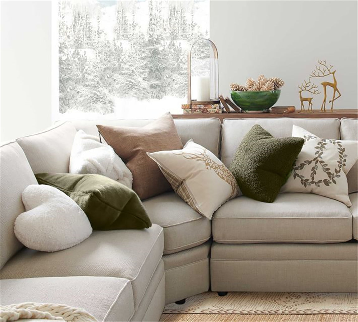 18"x18" Teddy Faux Fluffy Solid Color FULL set of Throw Pillow (With  Insert)