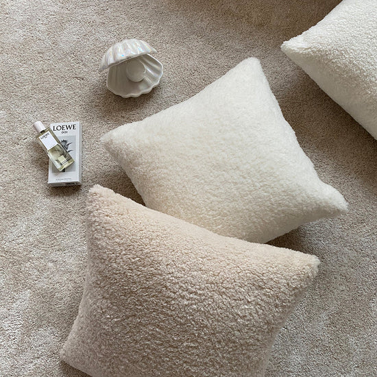 18"x18" Teddy Faux Fluffy Solid Color FULL set of Throw Pillow (With  Insert)