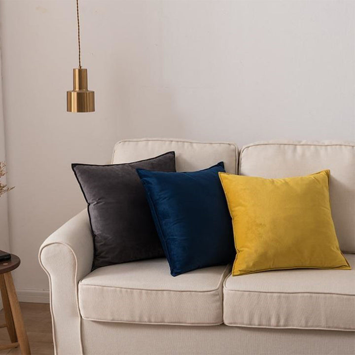 Set of 3 luxe velvet throw pillow \, 3 colors combo 2 sizes of choices soft & plush home decor essential \, modern couch & bedroom accent\, insert inclu...