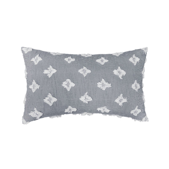 12''x20'' tufted floral lumbar support 100% cotton throw pillow | 7 colors textured daisy stitch design | boho chic lumbar & accent pillow | insert included