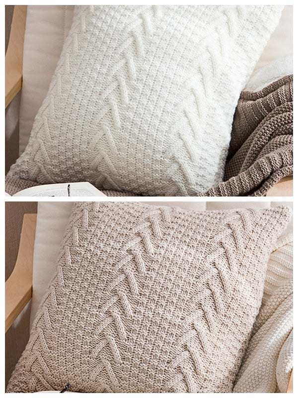 Set of 2 Beautiful combination Pillow Covers AND Inserts  mixed colors, one of each