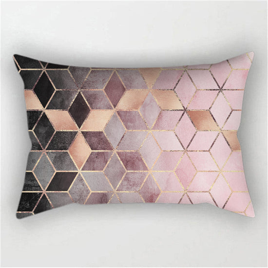 Throw Pillow Cover with 330g Insert, geometric, 12X20, Decorative Cushion – Fancy & Stacy