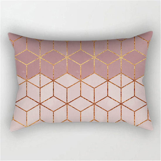 Throw Pillow Cover with 330g Insert, geometric, 12X20, Decorative Cushion – Fancy & Stacy