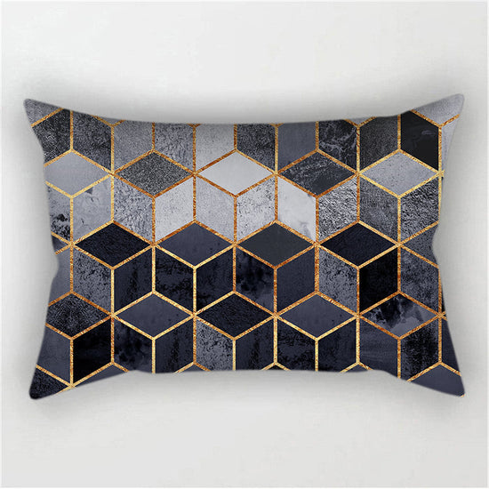 Throw Pillow Cover with 330g Insert, geometric, 12X20, Decorative Cushion – Fancy & Stacy
