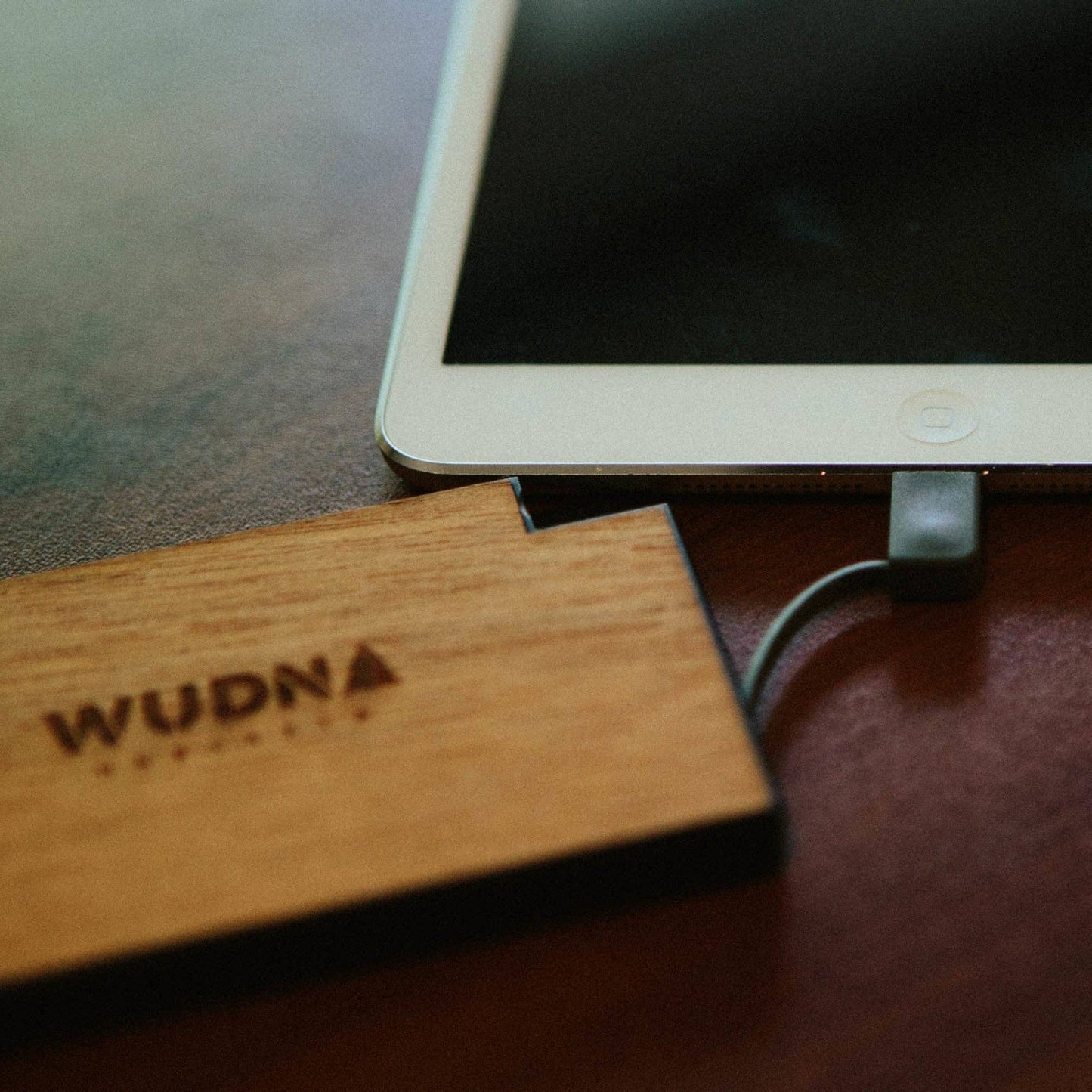 Slim Dual Wooden Power Bank – Ultra-Slim Portable Charger with Dual USB Output