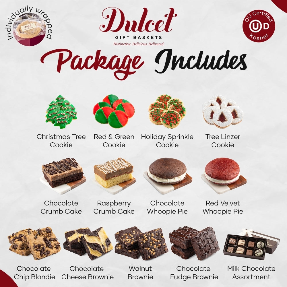 Gourmet Holiday Treats Gift Box, bakery treat gift for sharing, thank-you gifts and special occasions