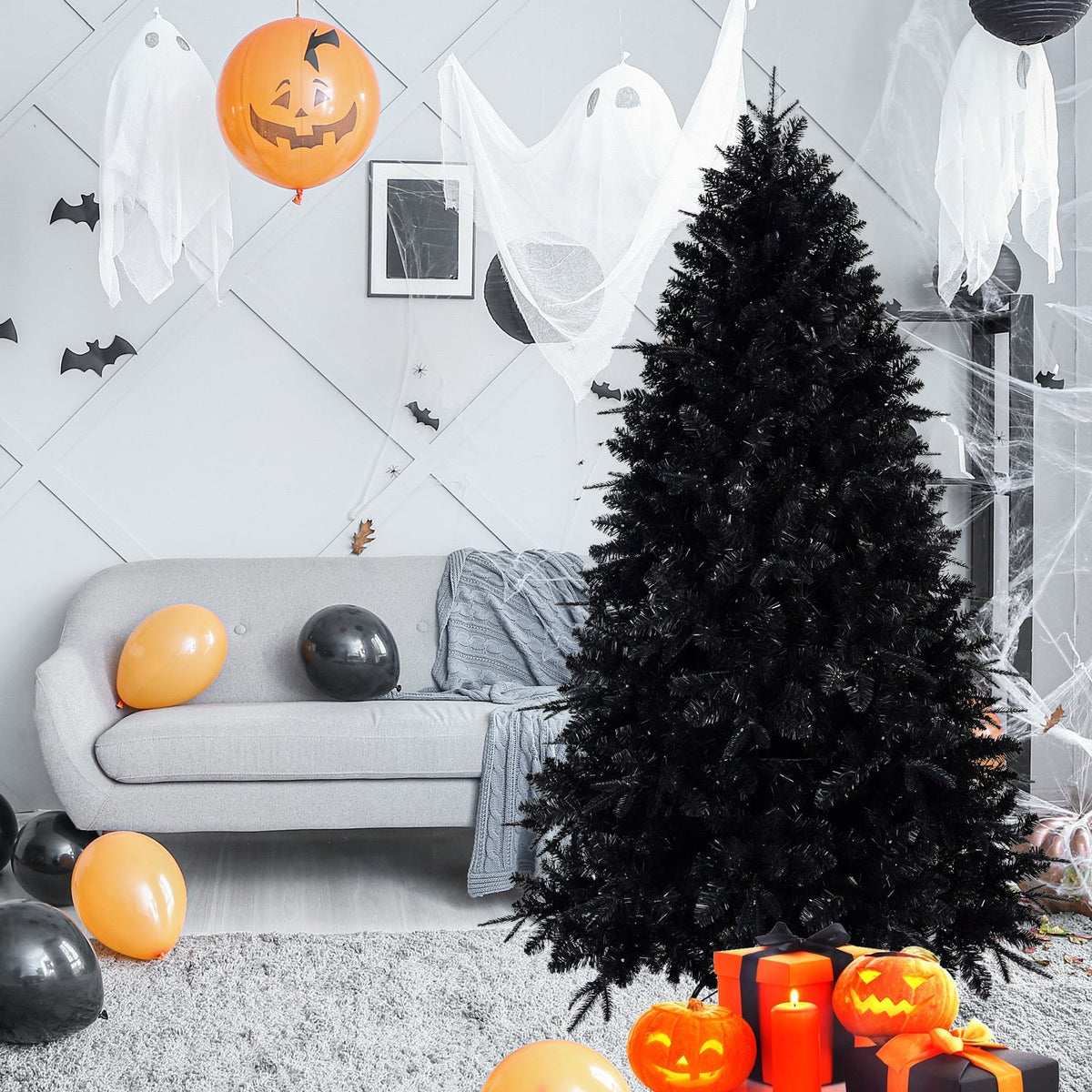 The 6-Foot Pre-Lit Black Christmas Tree