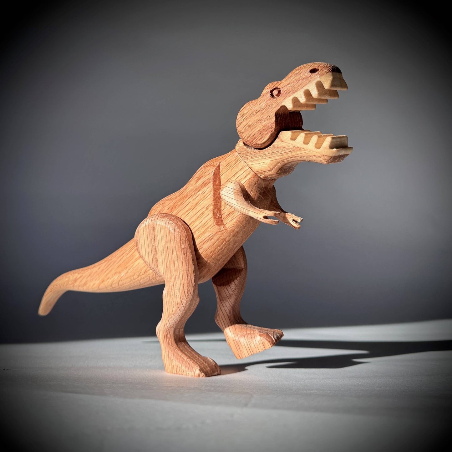 Wooden Tyrannosaurus Dinosaur with Magnetic Joints