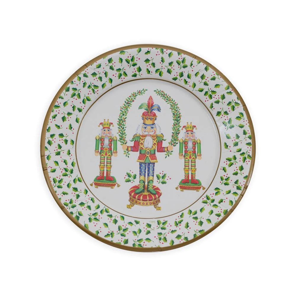 Nutcracker Christmas Dinner Plates - 8 Per Package