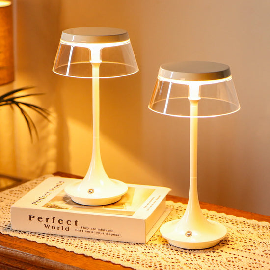 10.5" H Nightstand Lamp 3-Color Light Dimmable