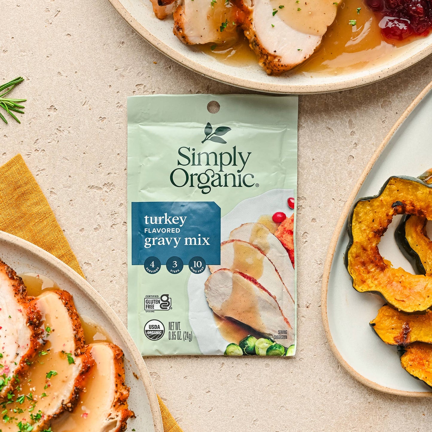 Turkey Flavored Gravy Mix, Certified Organic, 0.85 Oz