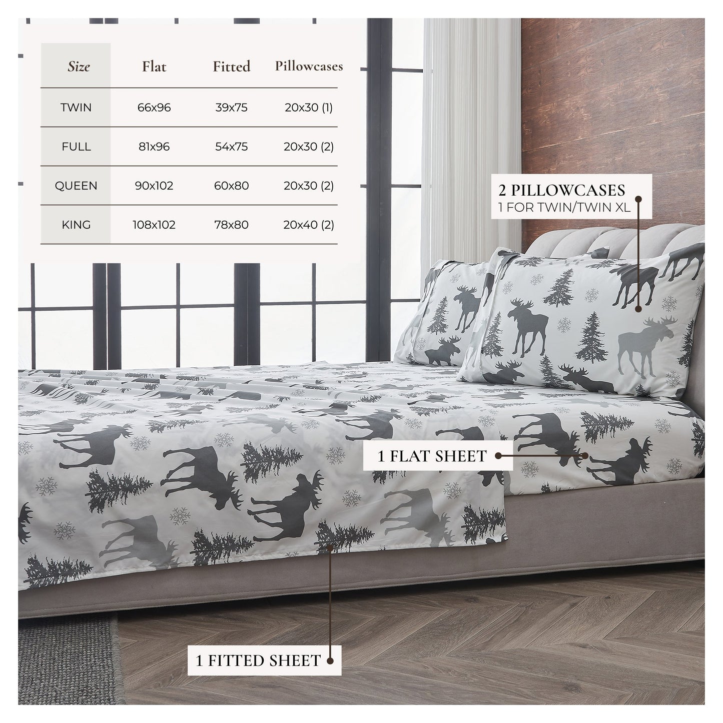 Lodge Printed Sheet Set - Mountain Ridge Collection