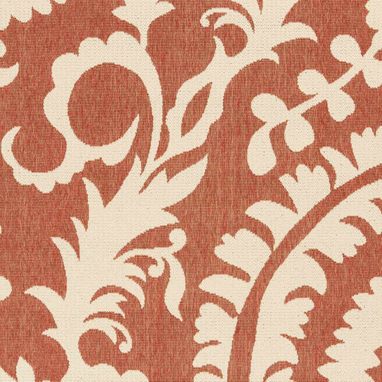 Alburnett Burnt Orange Floral Outdoor Rug - Clearance