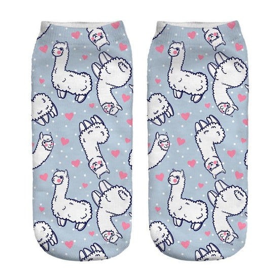 Alpaca Dreams of Love Socks