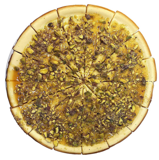 Andy Anand Caramel Pistachio Cheesecake, 9-Inch, 2 lb – Freshly Baked, Real California Cream Cheese, No Preservatives, Birthday Gift Box