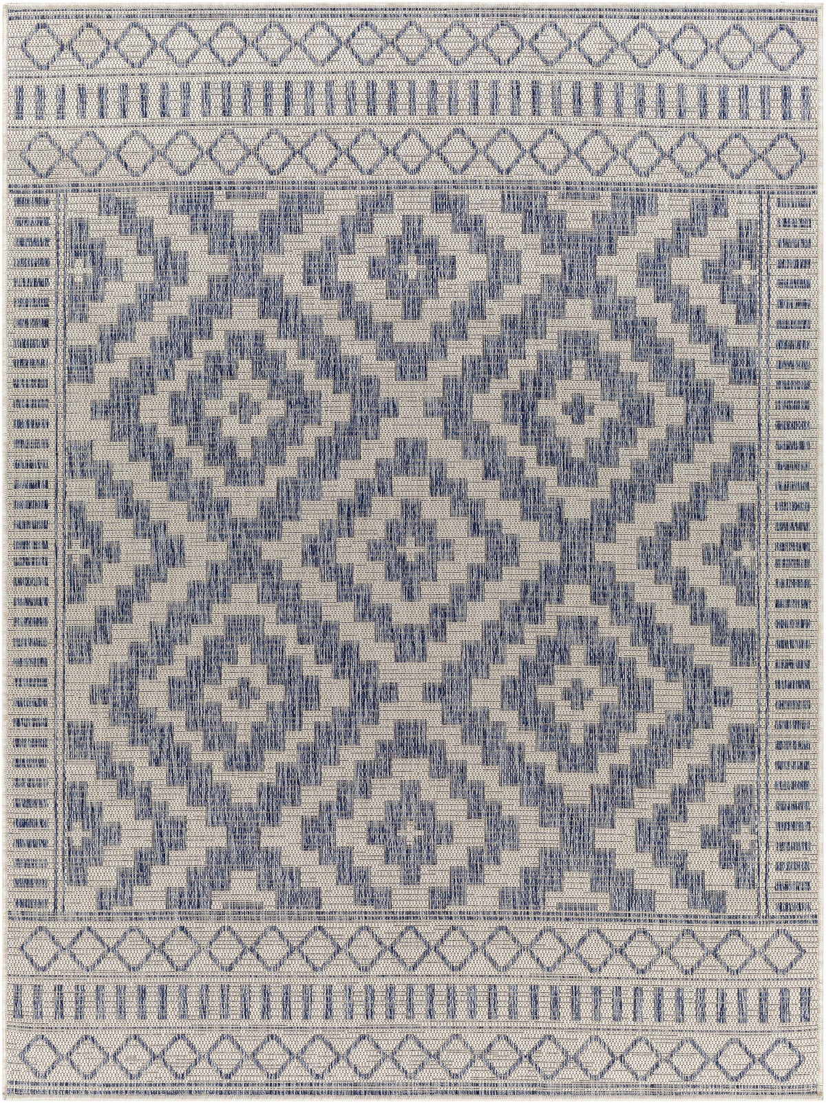 Kabala Dark Blue Outdoor Area Rug - Clearance