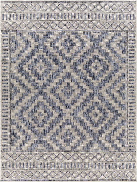 Kabala Dark Blue Outdoor Area Rug - Clearance