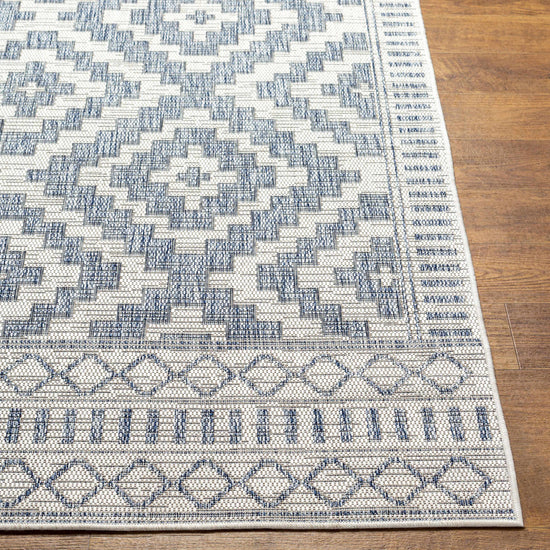 Kabala Dark Blue Outdoor Area Rug - Clearance