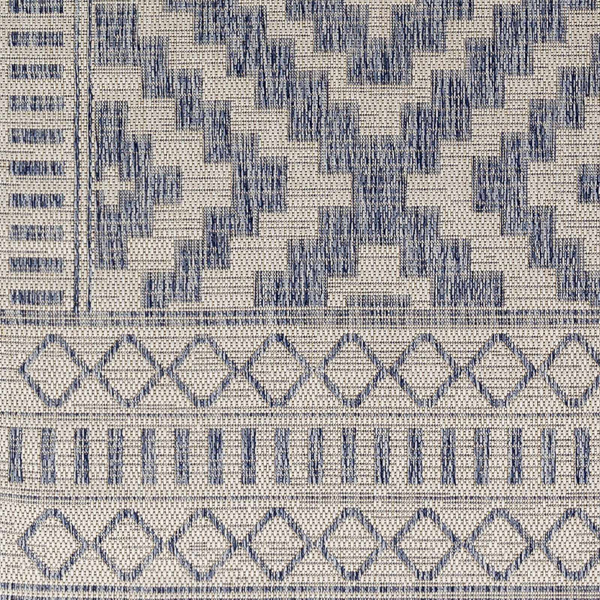 Kabala Dark Blue Outdoor Area Rug - Clearance