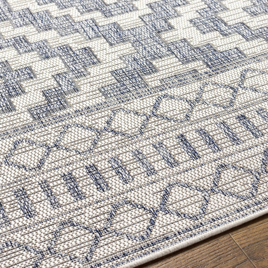 Kabala Dark Blue Outdoor Area Rug - Clearance