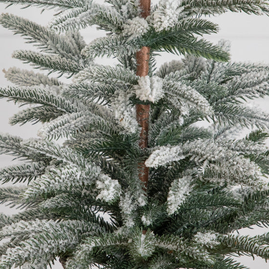 2' Artificial Frosted Christmas Tree in Decorative Basket, Christmas tree for living room, entryway or seasonal display
