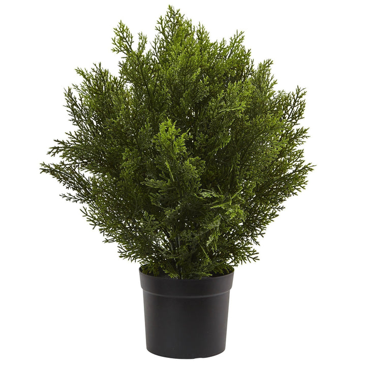 2’ Artificial Cedar Bush (Indoor/Outdoor) — realistic faux greenery for indoor home decor