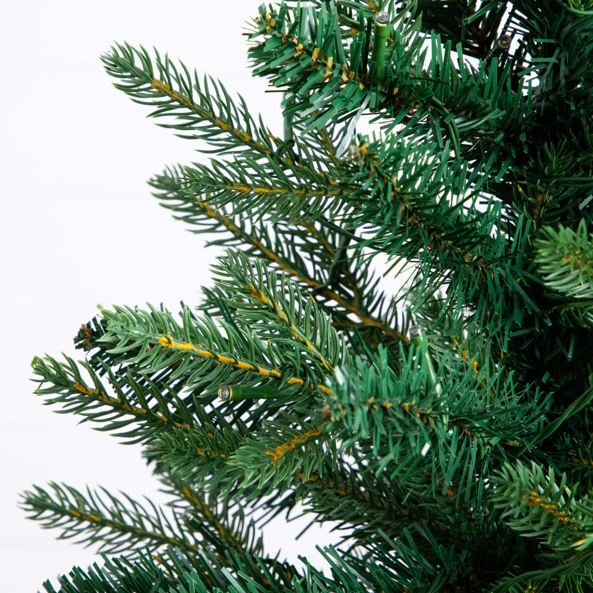 2' Pre-Lit Artificial Classic Christmas Tree with 35 Warm White LED Lights in Gold Decorative Planter, artificial Christmas tree for festive holiday home dec...
