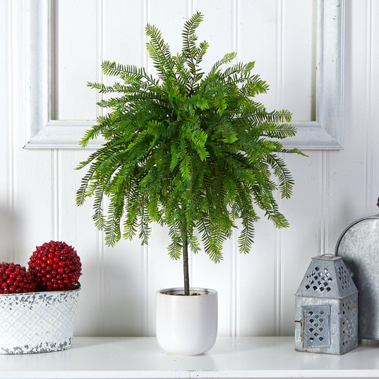 2' Northern Californian Cedar Canopy Artificial Tree in Decorative Planter